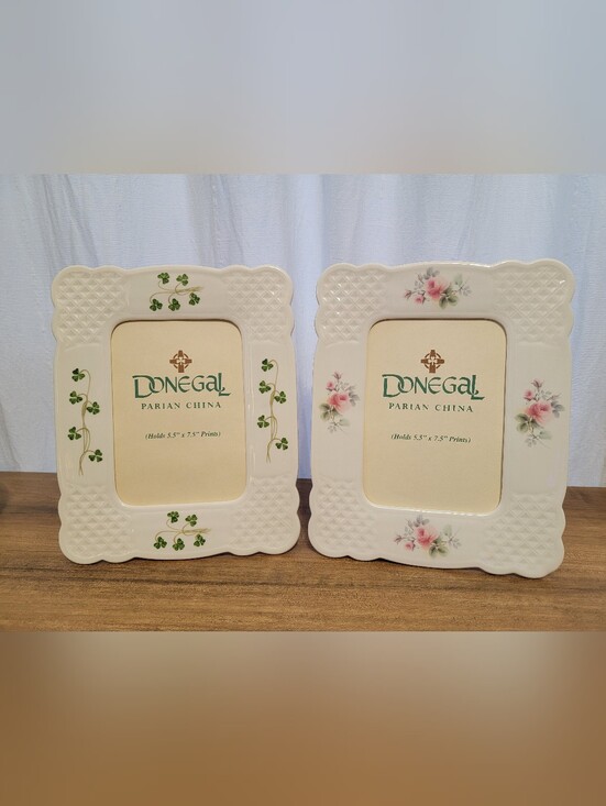 Donegal Parian China Other - Beautiful Pair of Vintage Donegal Parian China Picture Frames - 5.5" x 7.5"